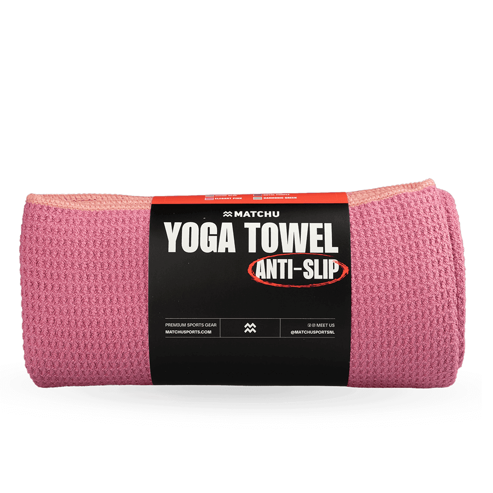 Matchu Sports Yoga handdoek elegant Pink - Elegant Pink - 183 cm - 61 cm - 1 cm - 80% polyester en 20% polyamide