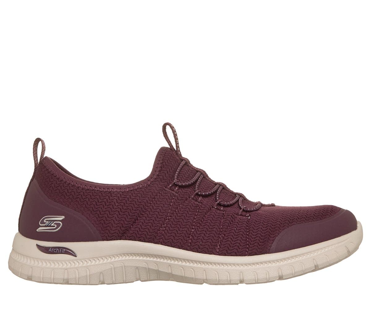 Skechers Arch Fit Virtue - Dahlia Sneaker CM Wijn, Maat 35, Vegan, Mag in de wasmachine
