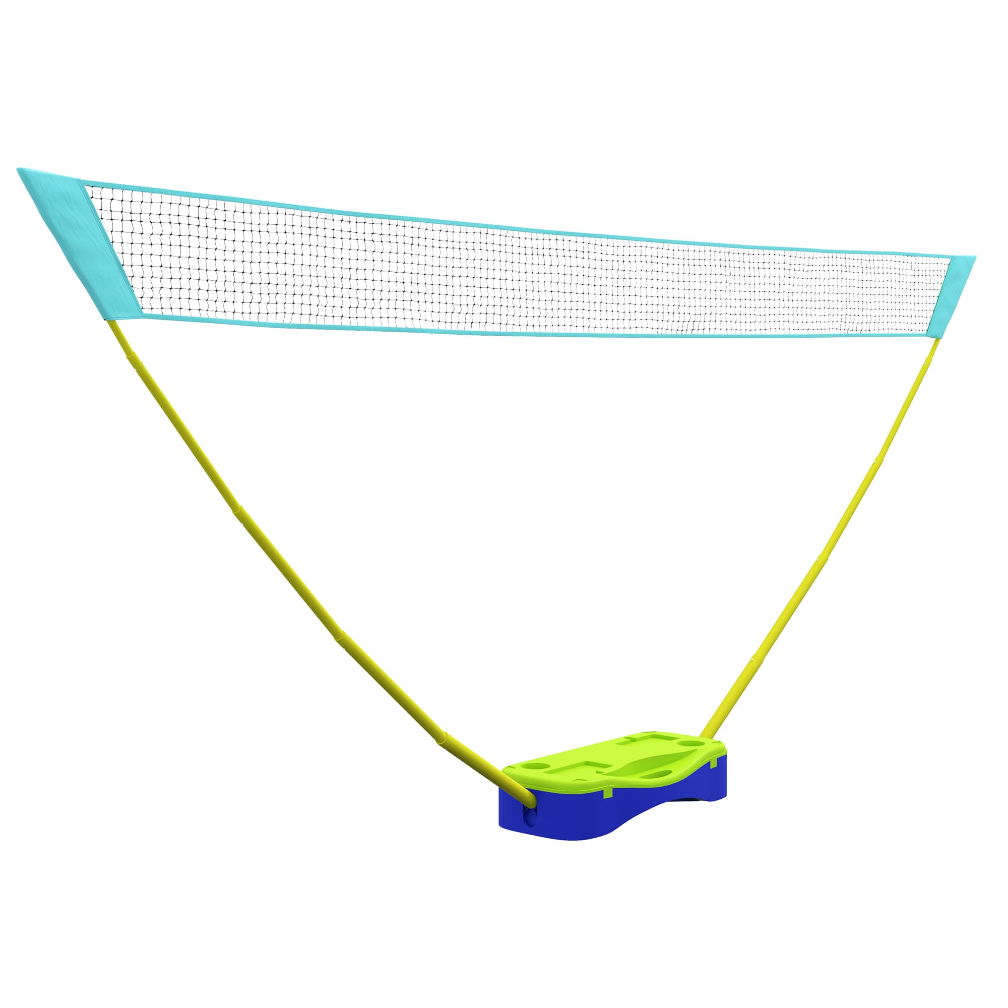 SPORTNOW Badminton-Net-Set Volleybal-Net-Set, 3-delig Set, 400 cm x 22,4 cm x 155 cm, Zwart + Blauw + Groen