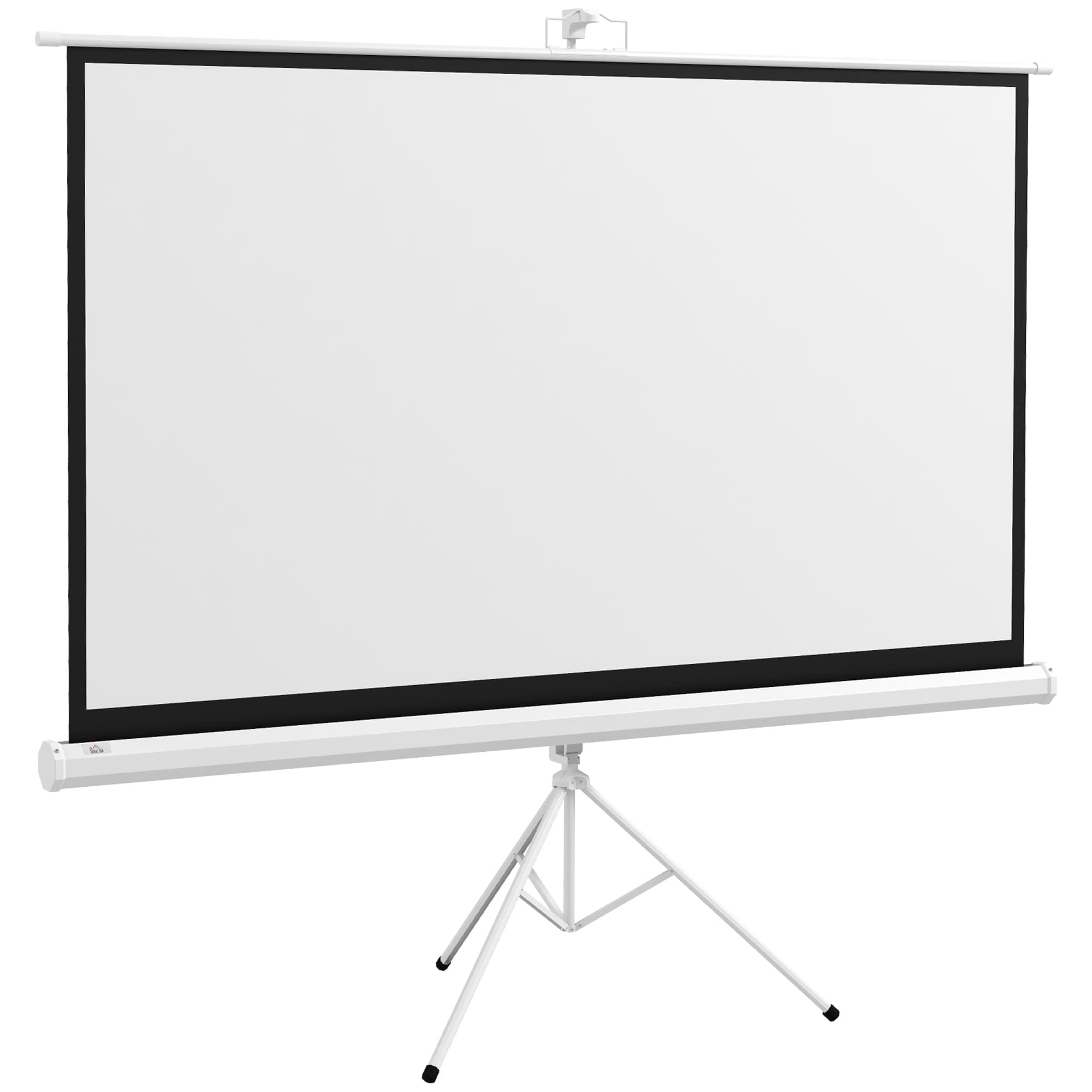 HOMCOM Projectiescherm met statief 186 x 105 cm 213,4 cm 16:9 HD 4K rolscherm