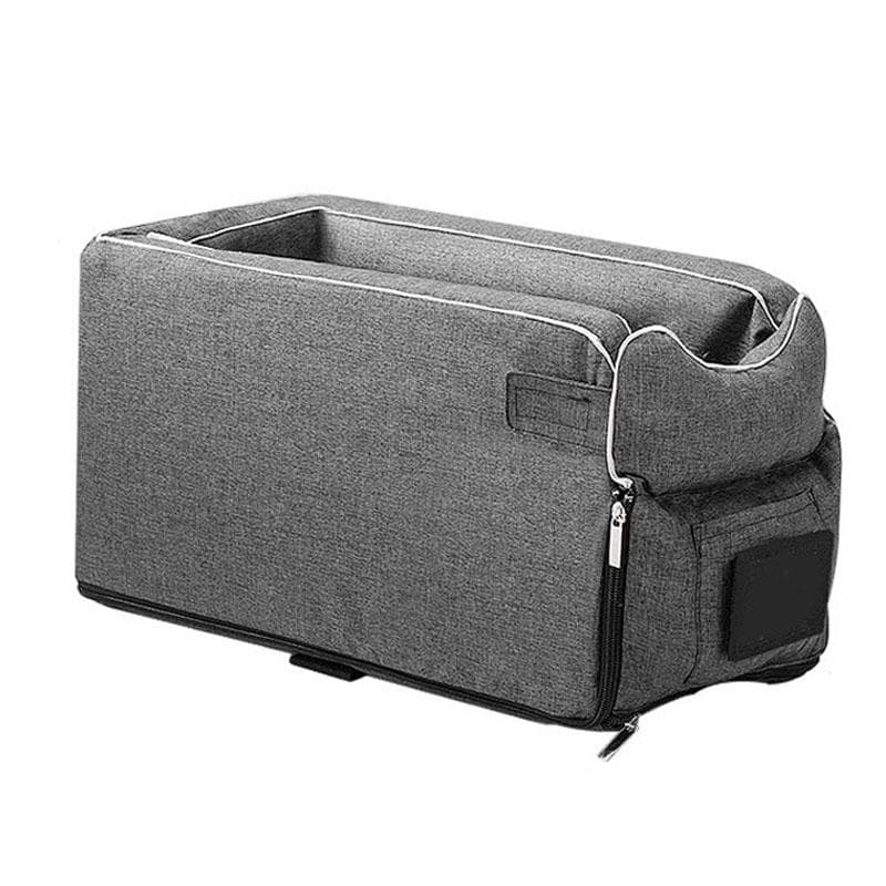 Middenconsole Hondenautonest Draagbaar 4 Seizoenen Universeel Huisdierenauto Verhogingszitje voor Katten Honden Geel grijs