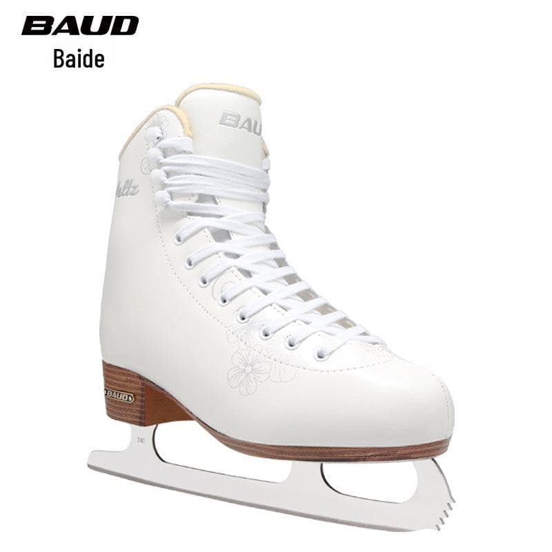 Baide Wals Echt Leer Schaatsen voor Volwassenen en Kinderen voor Kunstschaatsen en Snelheidschaatsen wit