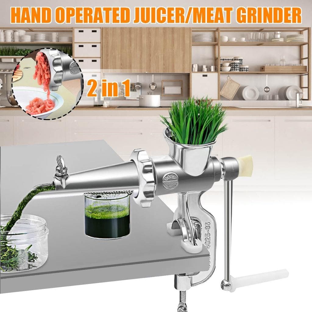 Roestvrij Staal Tarwegras Tarwegras Slow Juicer Groente Fruit Sinaasappel Persmachine Thuiskeuken Handmatige Vleesmolens