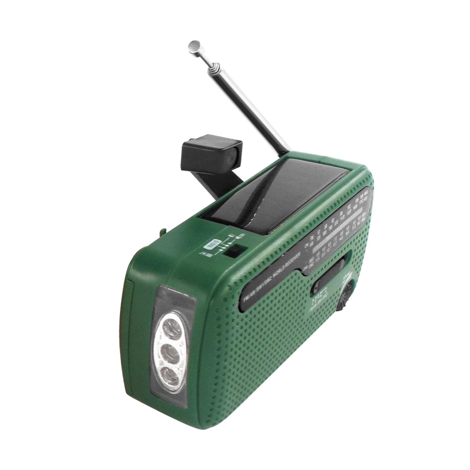 Noodradio Handcrank Solar Radio 1200mAh Oplaadbare Draagbare Powerbank LED Zaklamp AM / rood