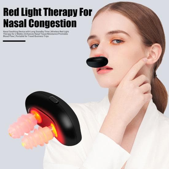 Rood Licht Neus Therapie Apparaat Sinus Verlichting Rhinitis Symptomen Verzachtend USB Oplaadbaar Draagbaar Reizen Infrarood Neus Verzachtend Instrume