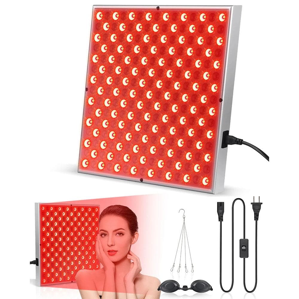 660nm 850nm Rood Licht LED Paneel - Professioneel Lichtapparaat voor Pijnverlichting & Huidverzorging zilver
