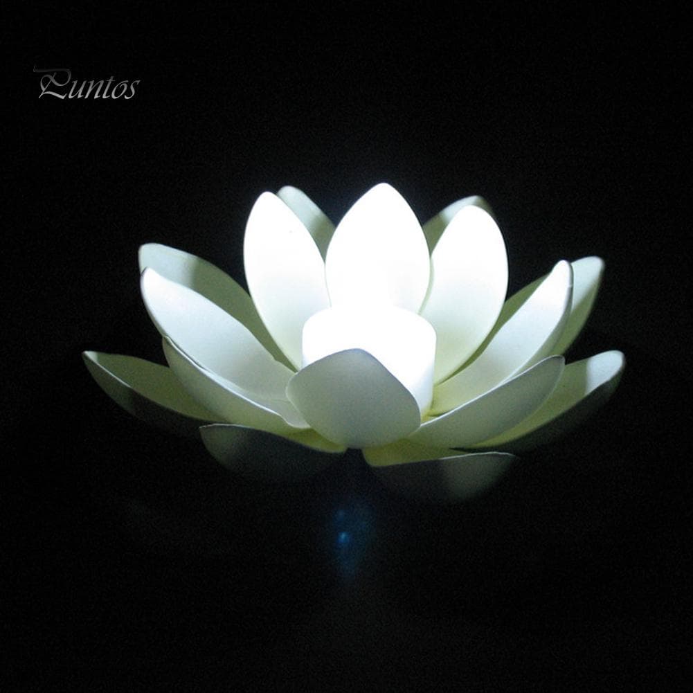 Puntos Kunstmatige Lotusbloem LED-licht Zwembad Tuinvijver Drijvende bloemenlamp