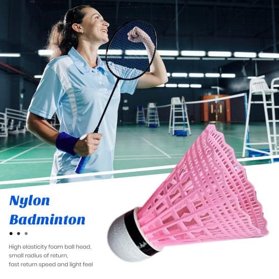 10 stuks nylon badminton stabiel duurzaam nylon veer shuttles jeugdspelers indoor outdoor badmintontraining roze