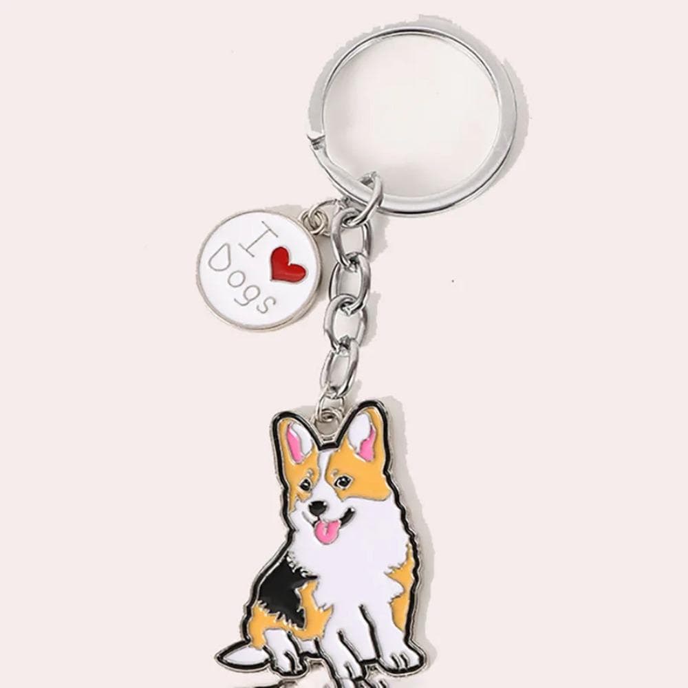 Metalen Schattige Teckel Sleutelhanger Bulldog Sleutelhangers Corgi Sleutelhanger Huisdier Hond Sleutelhanger Cadeau Voor Beste Vriend