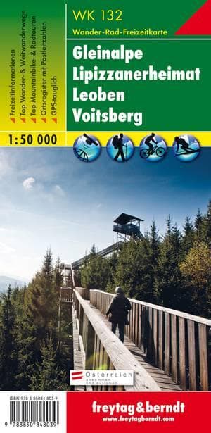 F&B - Gleinalpe - Lippizanerheimat - Leoben - Voitsberg fiets en wandelkaart