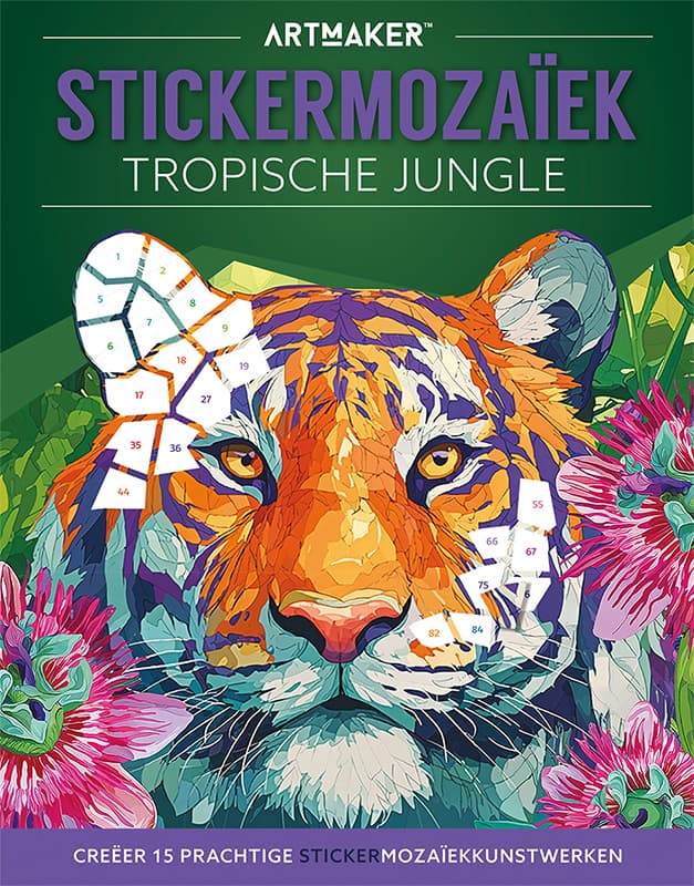 Stickermozaïek - tropische jungle