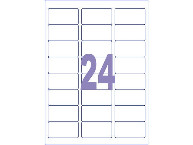 Label Kangaro 63,5 x 33,9 mm 25 Vel 24 Etiketten per Vel