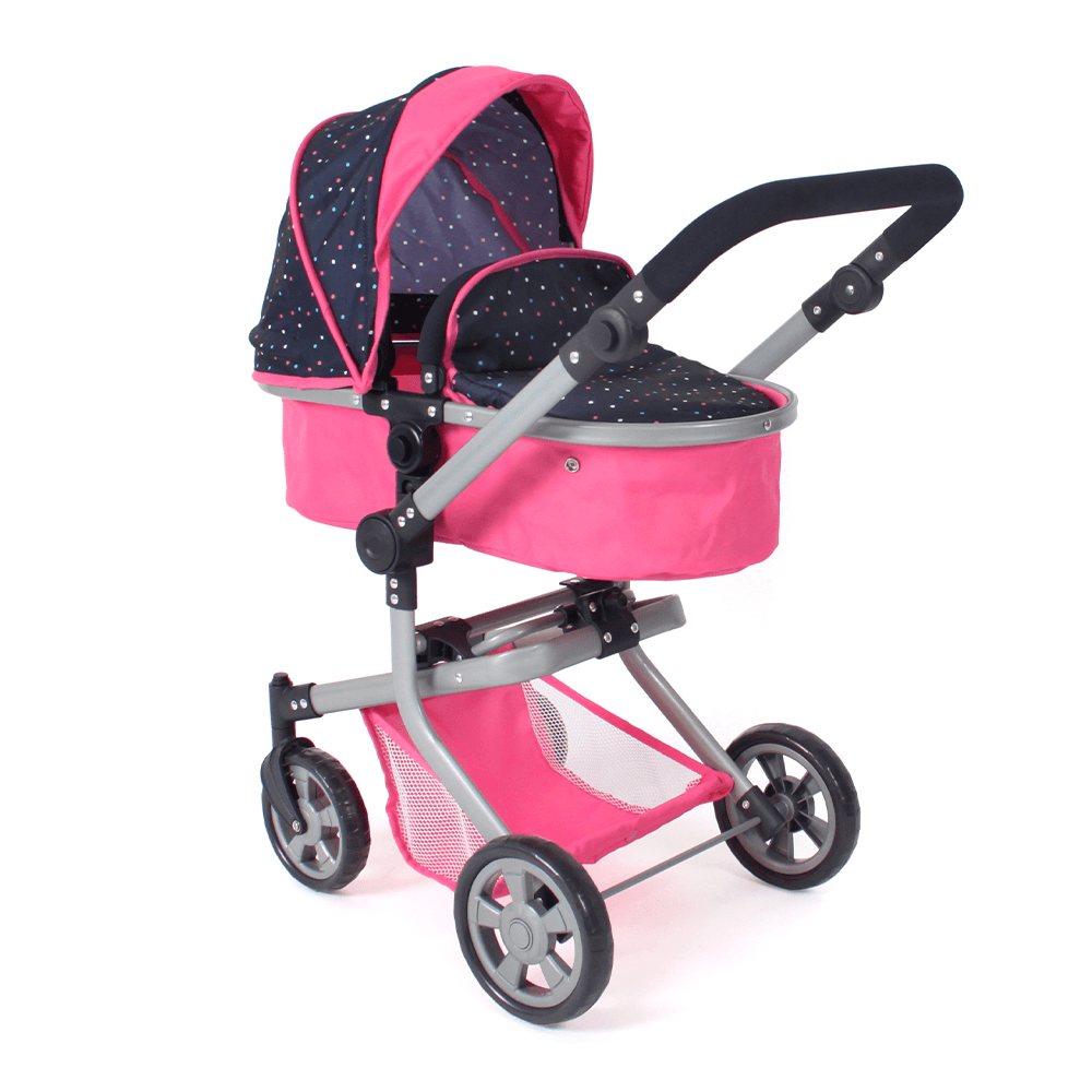 Combi-poppenwagen Mika - Confetti Pink