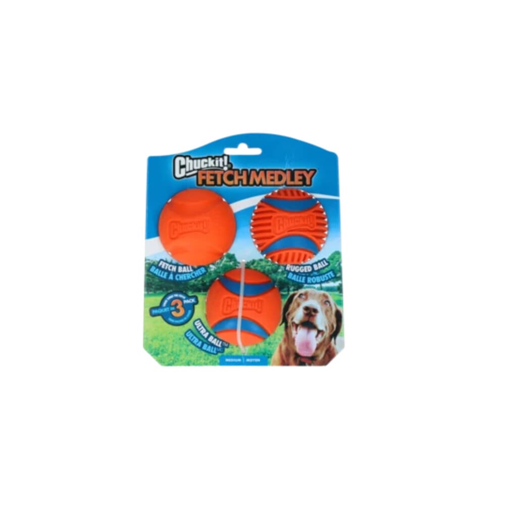 Chuckit Fetch Medley Gen3 Medium 3 stuks