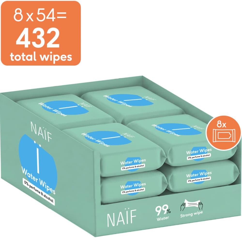 1+1 gratis: Naif Baby & Kids Billendoekjes 8x54 = 432 stuks