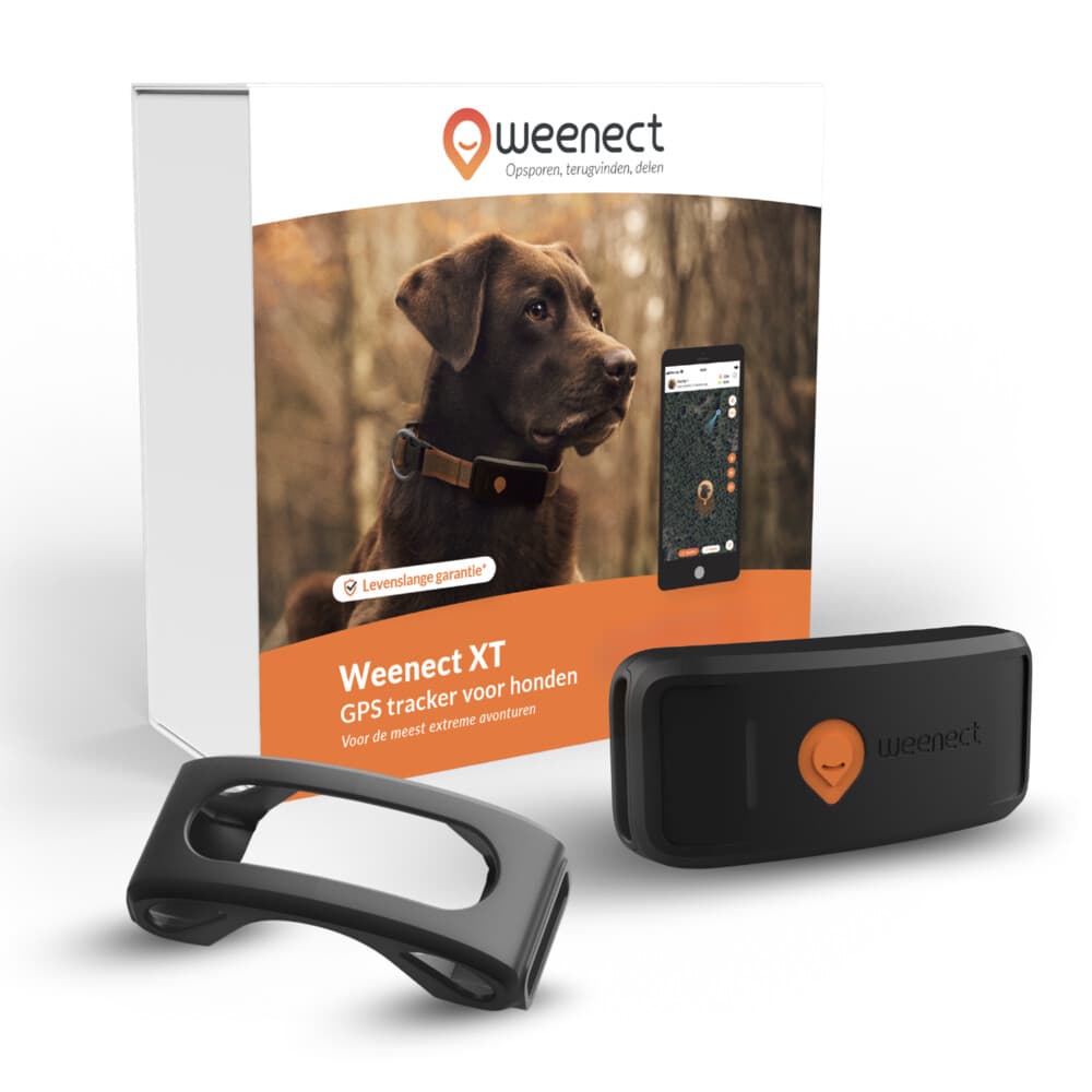 Weenect XT GPS Tracker Hond Zwart Zonder Halsband