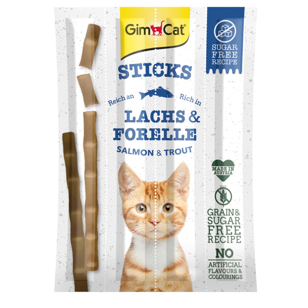 24x GimCat Sticks Zalm & Forel 4 stuks