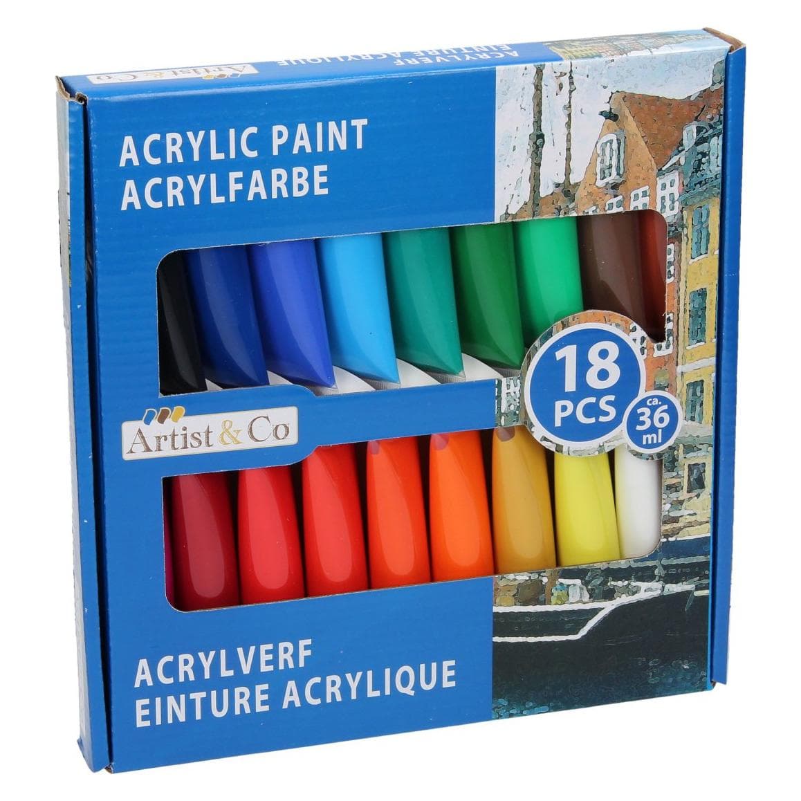 Artist&Co, Kleuren + verf voor doe-het-zelvers, Acrylverf (36 ml)