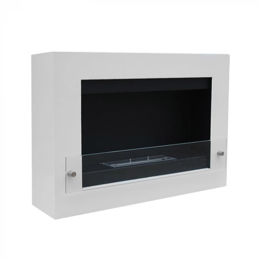 Nebraska Wit - Vierkante wand biohaard | Bioethanol-haard.be
