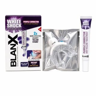 BlanX White Shock Purple Corrector tandenbleekset Anti-Yellow Treatment + LED 20 ml