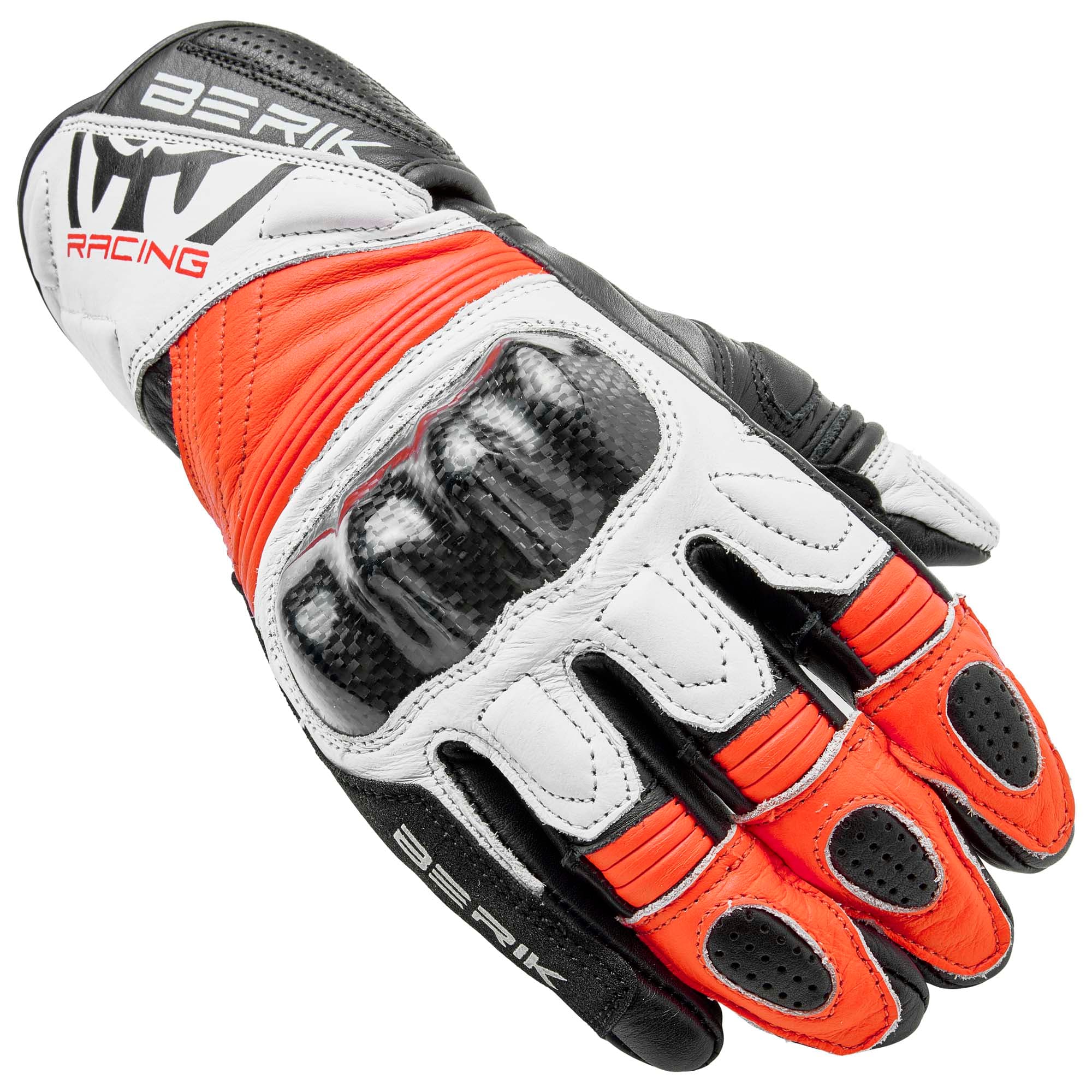 Berik Asvi Ladies Motorcycle Gloves m black_white_neonred Size