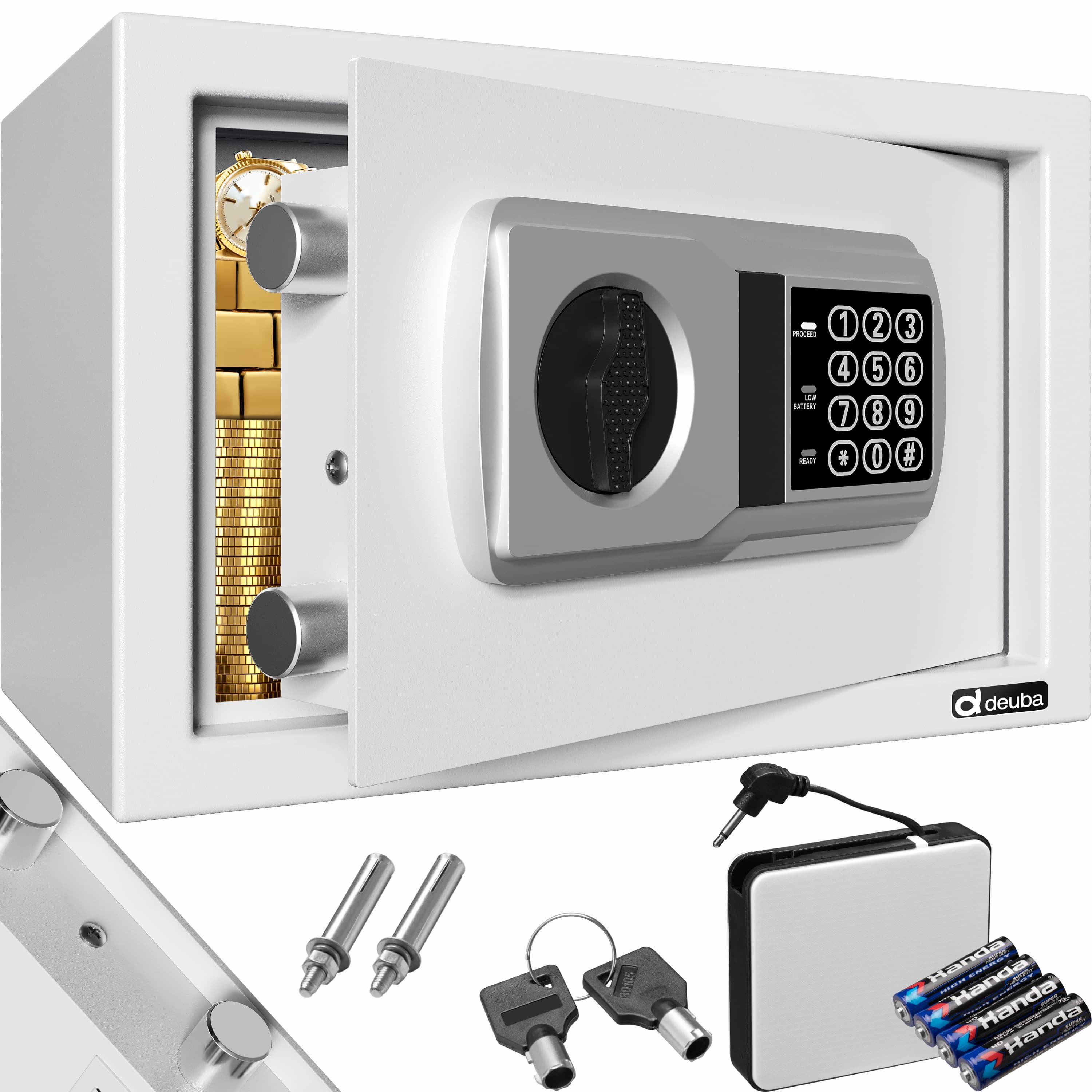 Kluis Zilver Staal 20x31x20cm Elektronisch slot