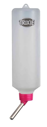 TRIXIE DRINKFLES KUNSTSTOF MET DRAADBEUGEL ASSORTI 450 ML 3 ST
