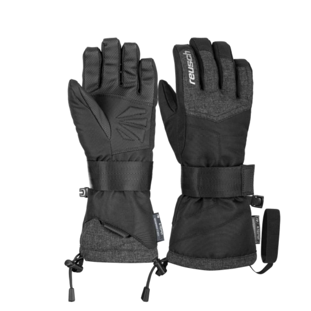 Reusch Base Plate Junior Ski- En Snowboardhandschoenen Zwart Dessin 5.5