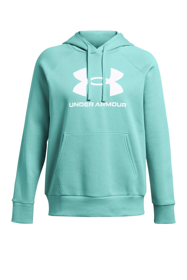 Under Armour Rival Fleece Big Logo Sportsweater Dames Groen S/36
