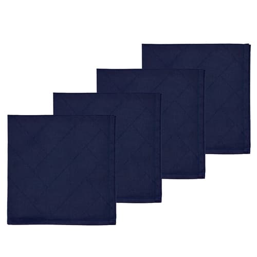 Cloth Napkins 45x45 cm - 100% damask-woven cotton - pack of 4 - Södahl Tiles - Blue