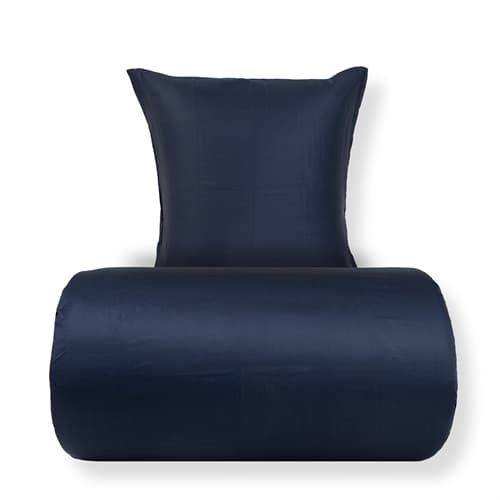 Bamboo bedding 140x200 cm - 100% bamboo - Dark blue satin-woven