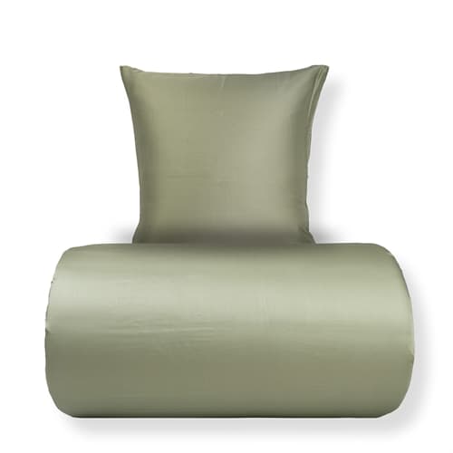 Bamboo bedding 140x200 cm - 100% bamboo - Olive green satin-woven