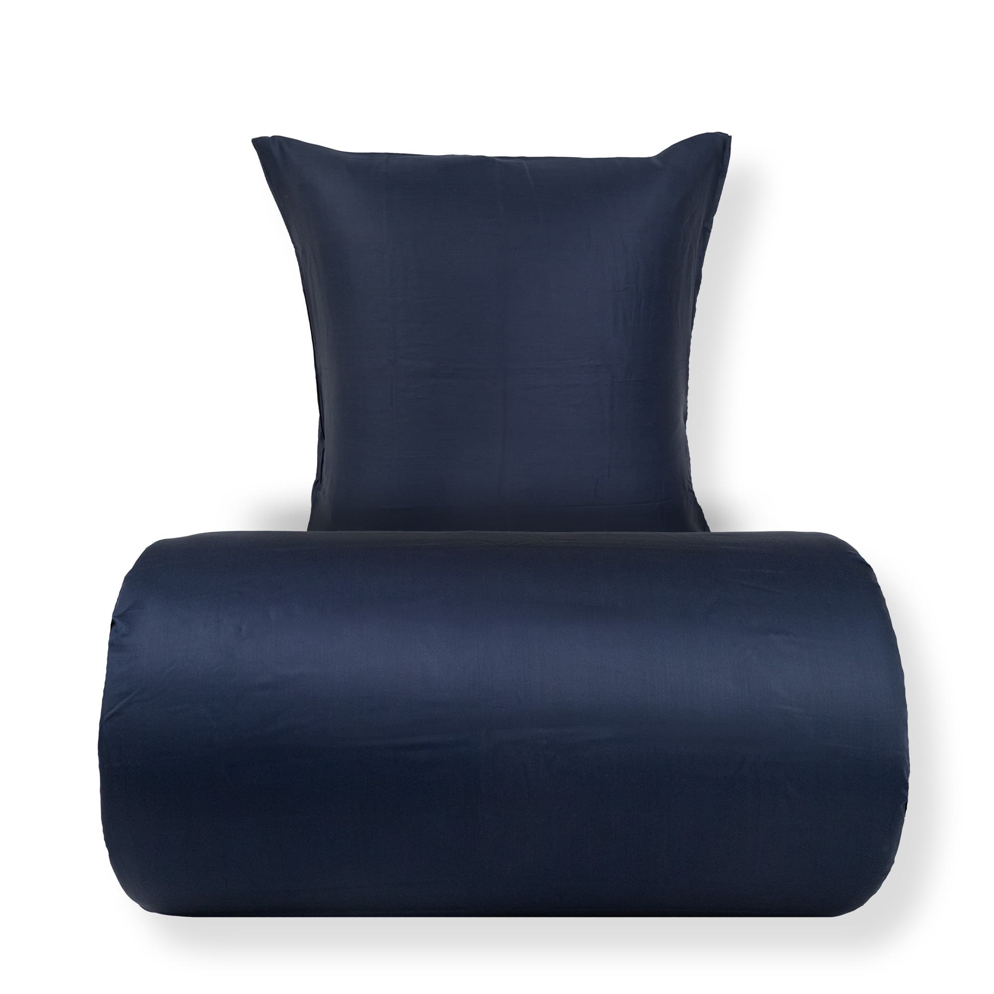 Bamboe beddengoed 140x200 cm - 100% bamboe - Donkerblauw satijngeweven