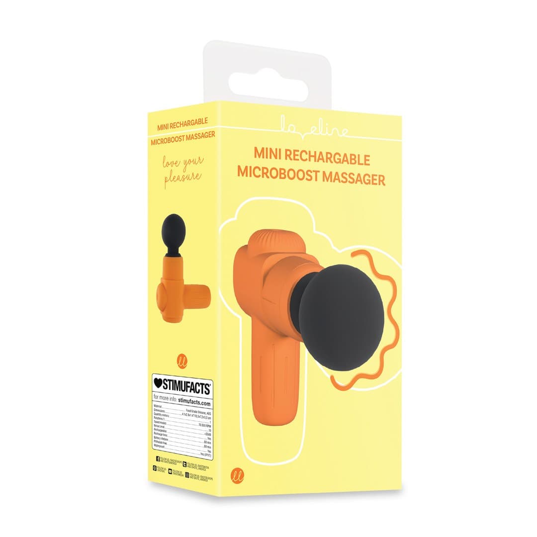MINI RECHARGABLE MICROBOOST MASSAGER ORANGE