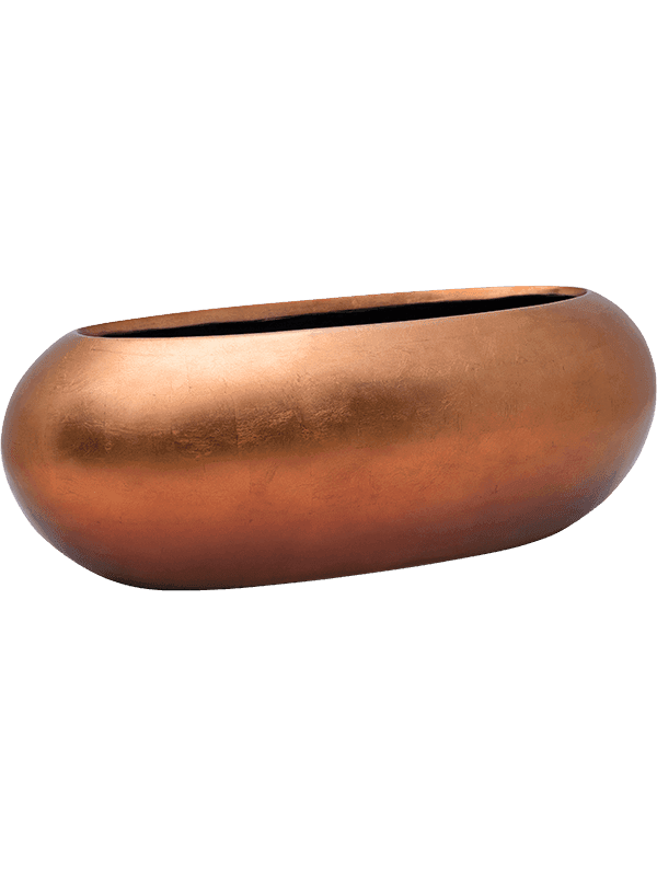 Baq Metallic Silver leaf Boat matt copper, 56x23x20cm