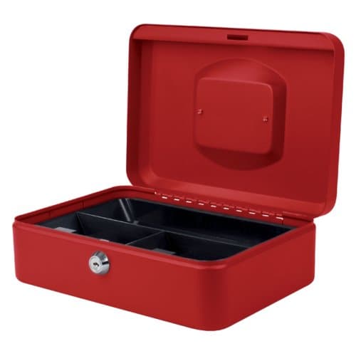 Geldkist pavo 250x180x90mm rood