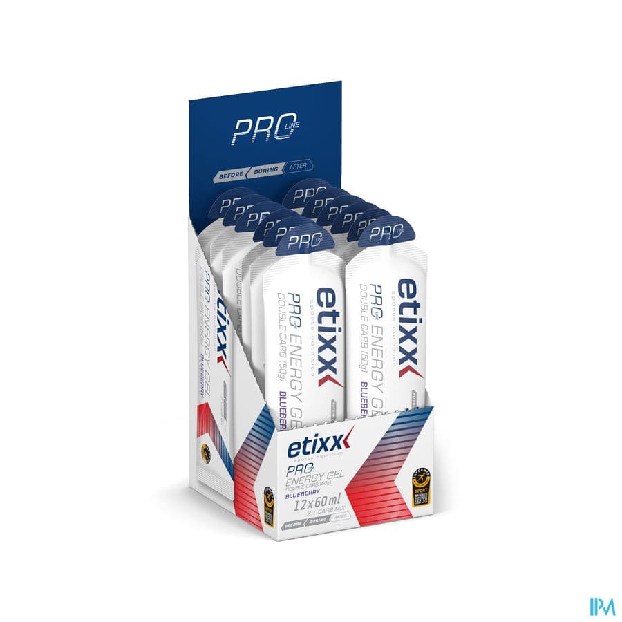 Etixx Double Carb Energy Gel Prol.blueberry12x60ml