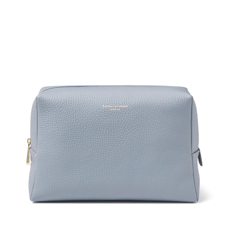 Aspinal of London Toiletry Bag in Sky Blue Pebble