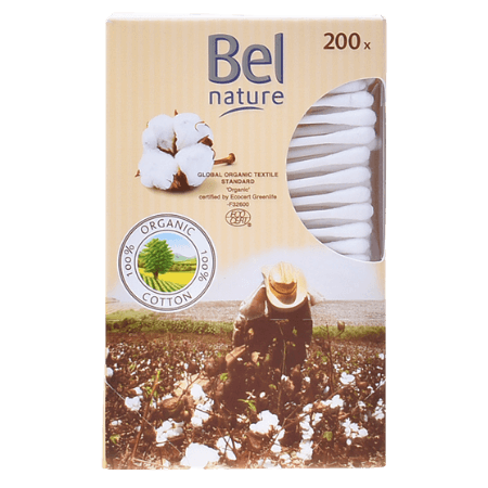 Bel Nature Biologische Wattenstaafjes - 200 stuks