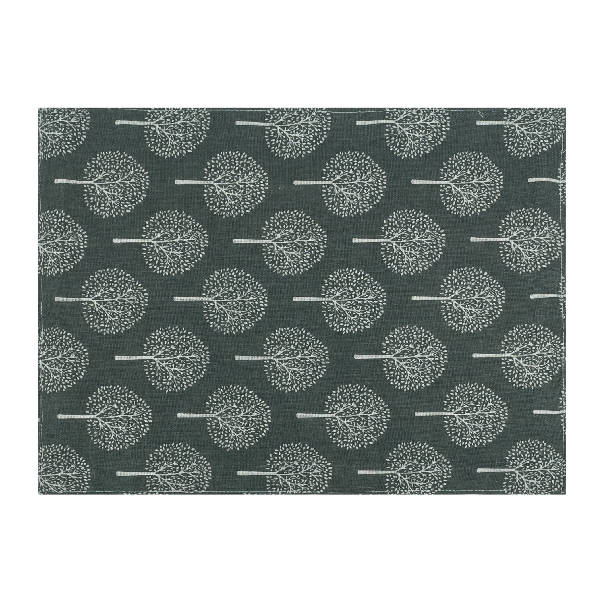 Krumble Placemat - Boom patroon - Katoen - Antraciet