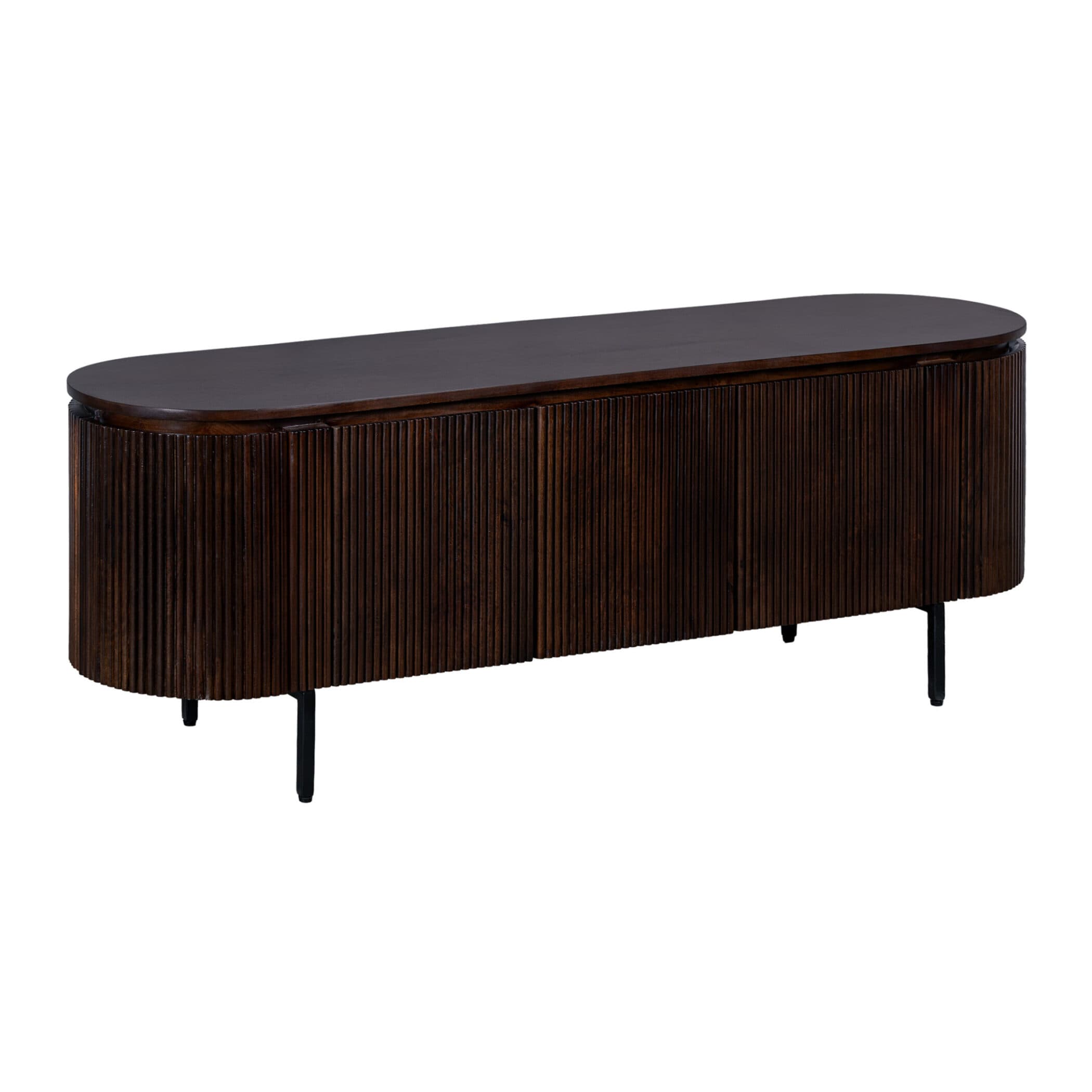 Lewis & Loft TV meubel Lena - FSC®-gecertificeerd mangohout® - Walnoot bruin