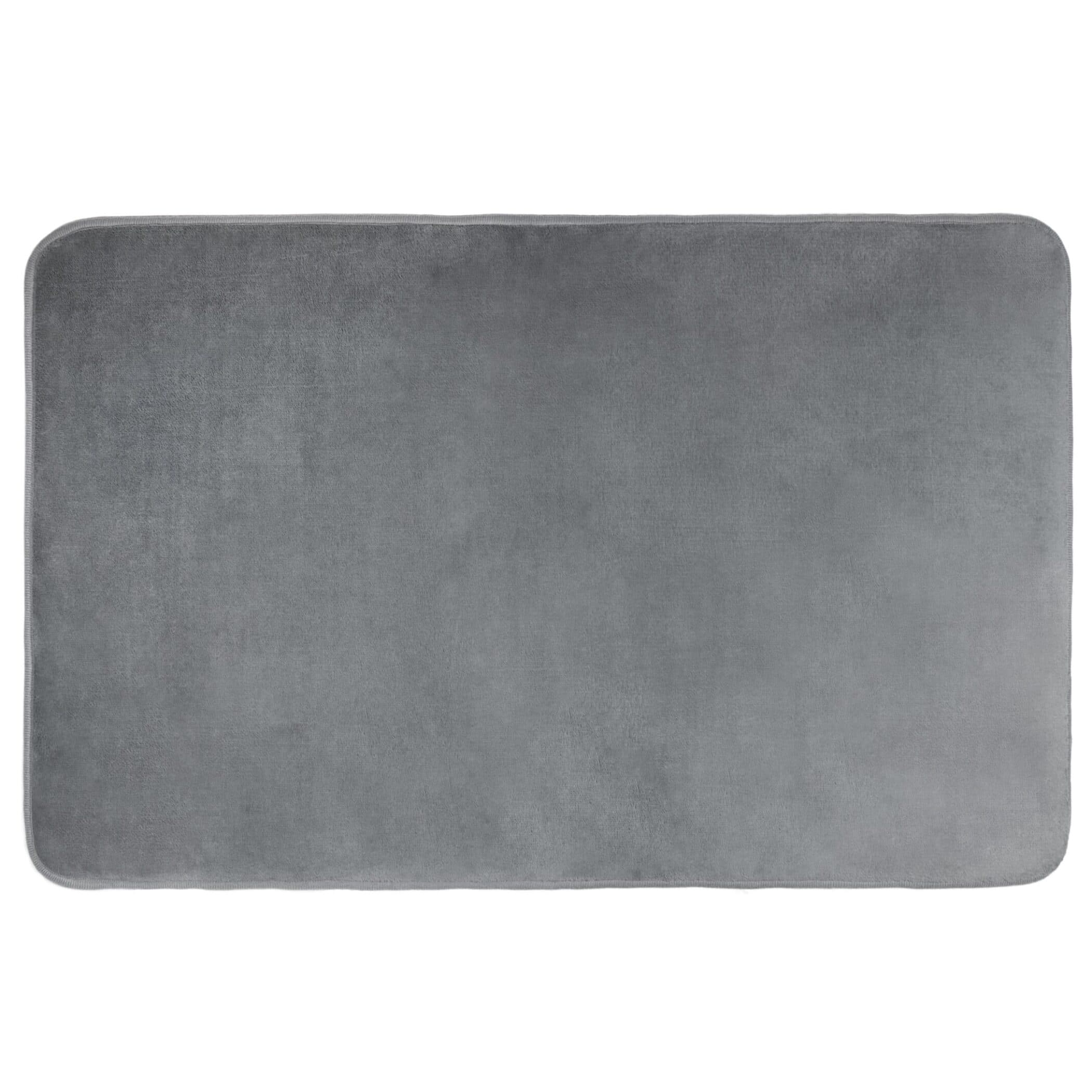 QUVIO Badmat - 50 x 80 cm - Grijs - Microvezel