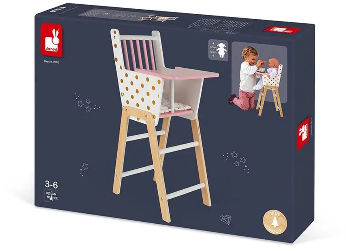 Janod - candy chic - houten poppenstoel