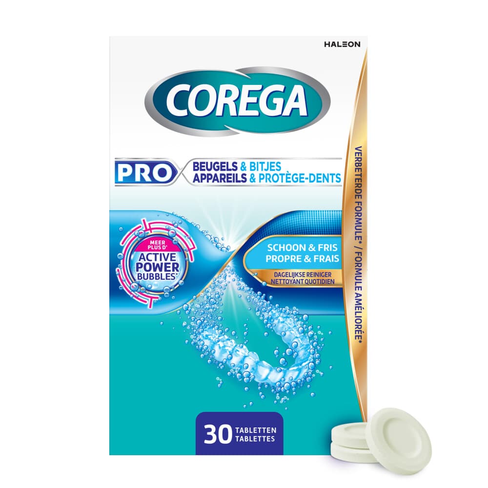 Corega Pro Beugels & Bitjes Reiniging 30 tabletten