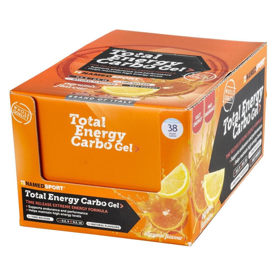 Named Sport, Pijnpleisters + Spiercrèmes, NAMEDSPORT Energy Gel TOTAL ENERGY CARBO GEL Citrus 24 x 40 ml (40 ml)