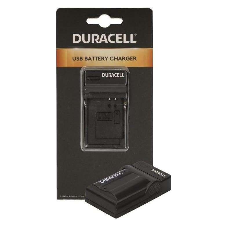 Duracell Lader met USB-kabel voor DRNEL15/EN-EL15 (Batterijlader voor camera), Stroomvoorziening voor de camera, Zwart