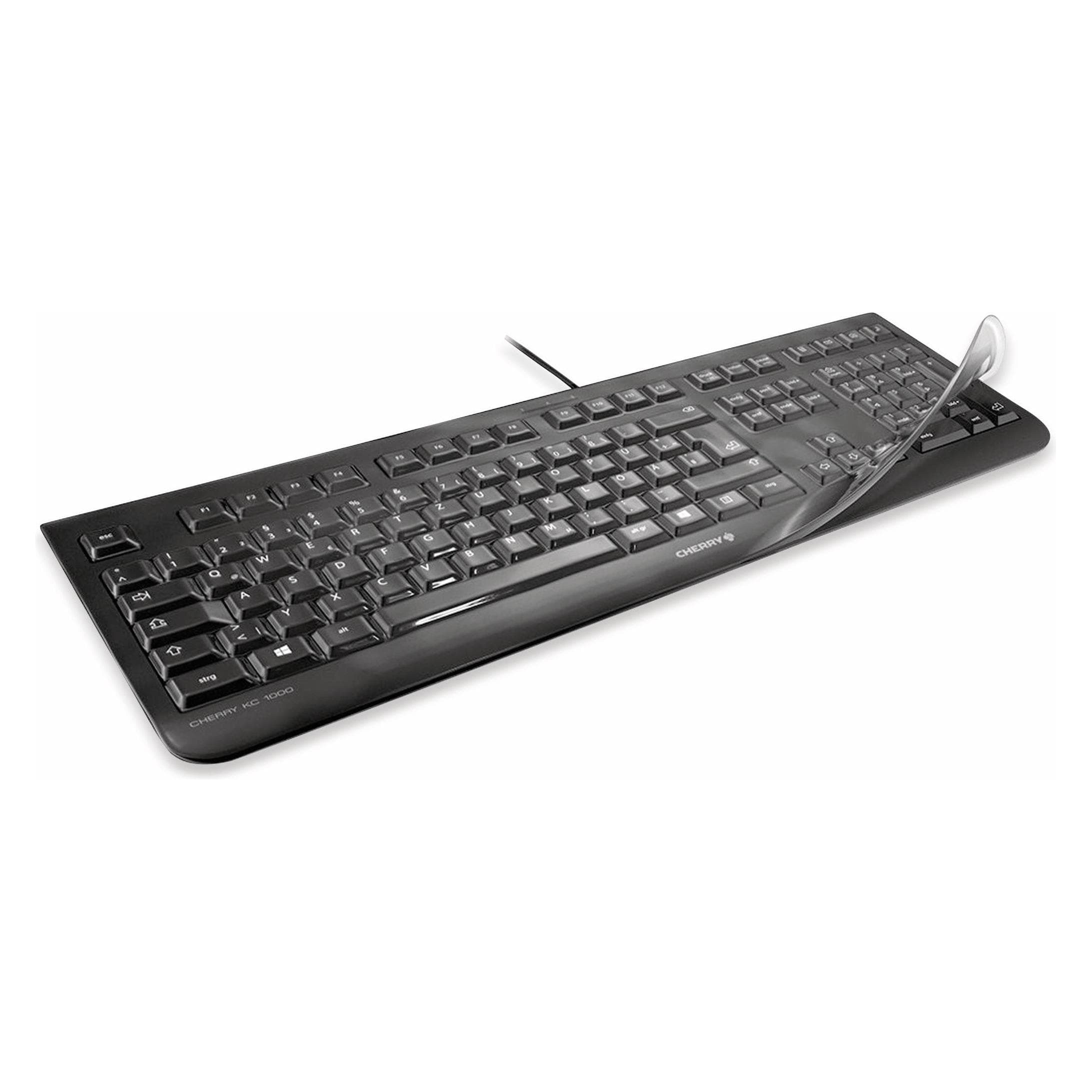 CHERRY WetEx beschermfolie KC-1000-SC, Muis + Toetsenbord Accessoires, Zwart