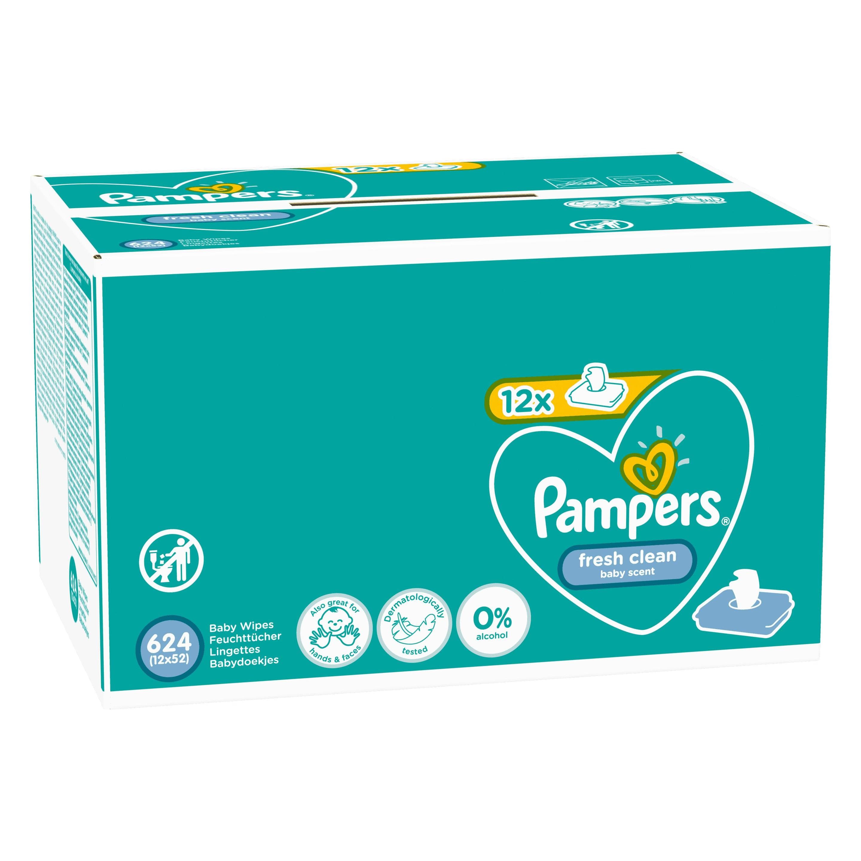 Pampers Fris Schoon (12 x 52 Pcs.)