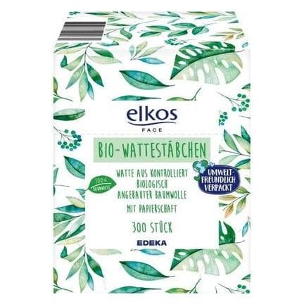 Elkos, Wattenstaafjes + katoen, Biologische wattenstaafjes 300st