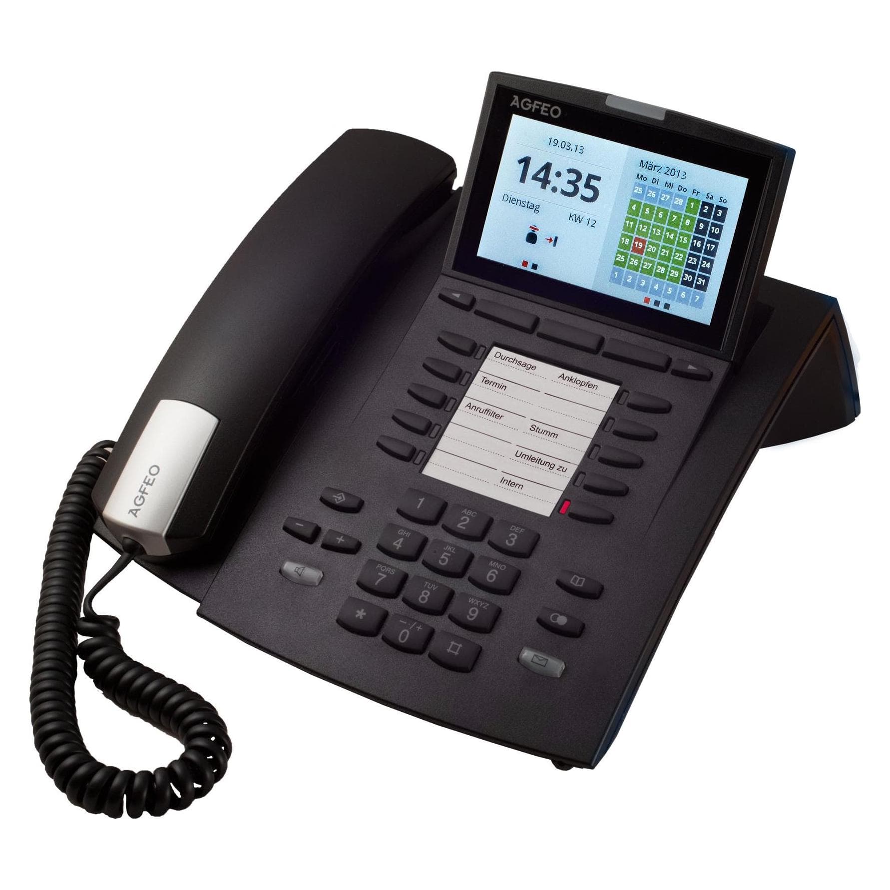 Agfeo ST 45 zwart, Telefoon, Zwart